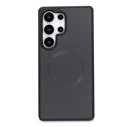 Samsung Galaxy S24 Ultra Hoesje - Zwart - Carbon MagSafe Back Cover