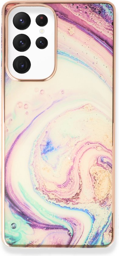 Samsung Galaxy S24 Ultra Case - Marble Twist - Silicone Back Cover
