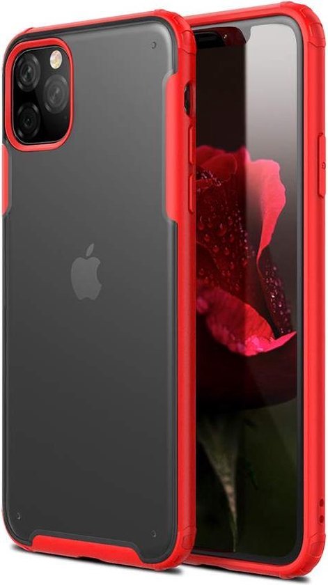 Apple iPhone 11 Pro Max Case - Red - Anti-Slip Back Cover