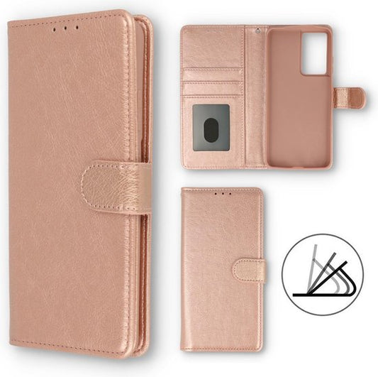Samsung Galaxy A72 Hoesje - Roségoud - Luxe Bookcase