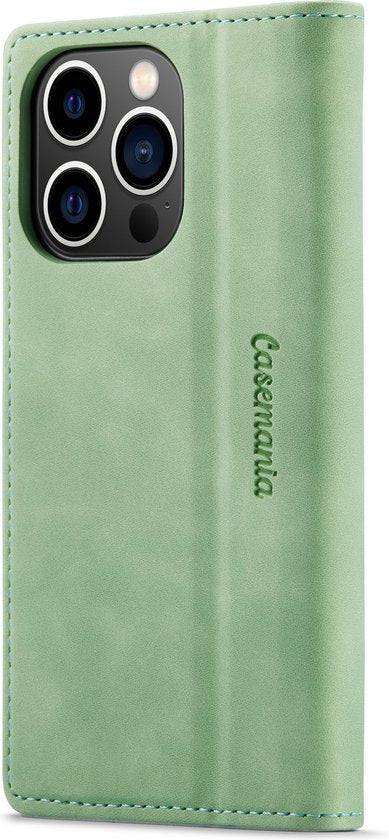 Apple iPhone 14 Pro Max Hoesje - Pistache Green - Dunne Bookcase