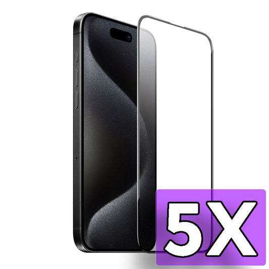 Apple iPhone 16 Plus / 15 Plus Screenprotector - Full Cover - 5 Stuks