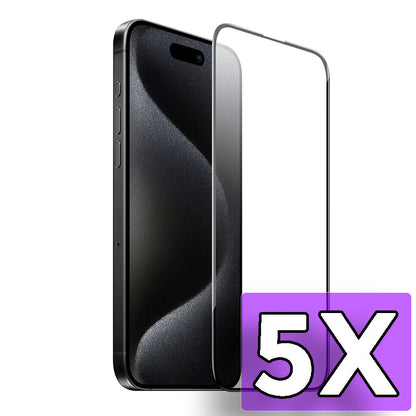 Apple iPhone 16 Pro Screenprotector - Full Cover - 5 Stuks
