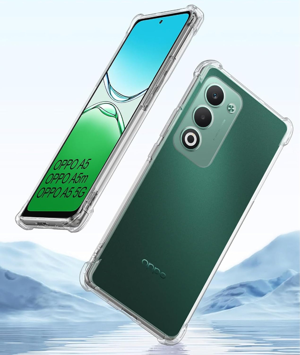 Oppo A5 5G / A5M Hoesje - Transparant - Anti-Shock Back Cover