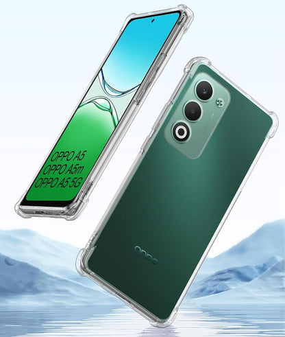 Oppo A5 5G / A5M Hoesje - Transparant - Anti-Shock Back Cover