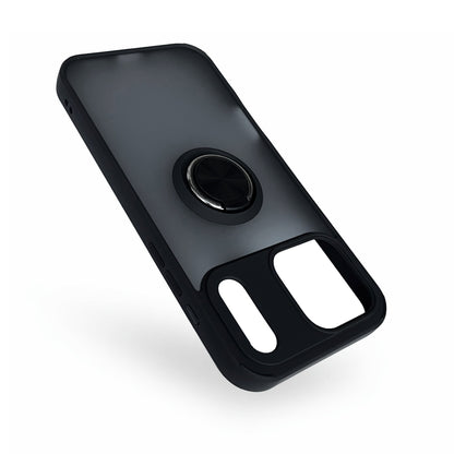 Apple iPhone 17 Pro Max Hoesje - Zwart - Ring Kickstand MagSafe Back Cover