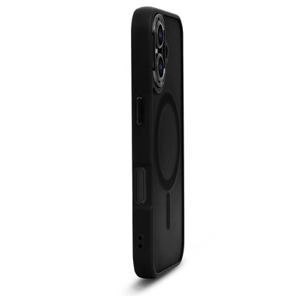 Apple iPhone 16 Plus Hülle - Schwarz - Mattes Armor-MagSafe-Backcover