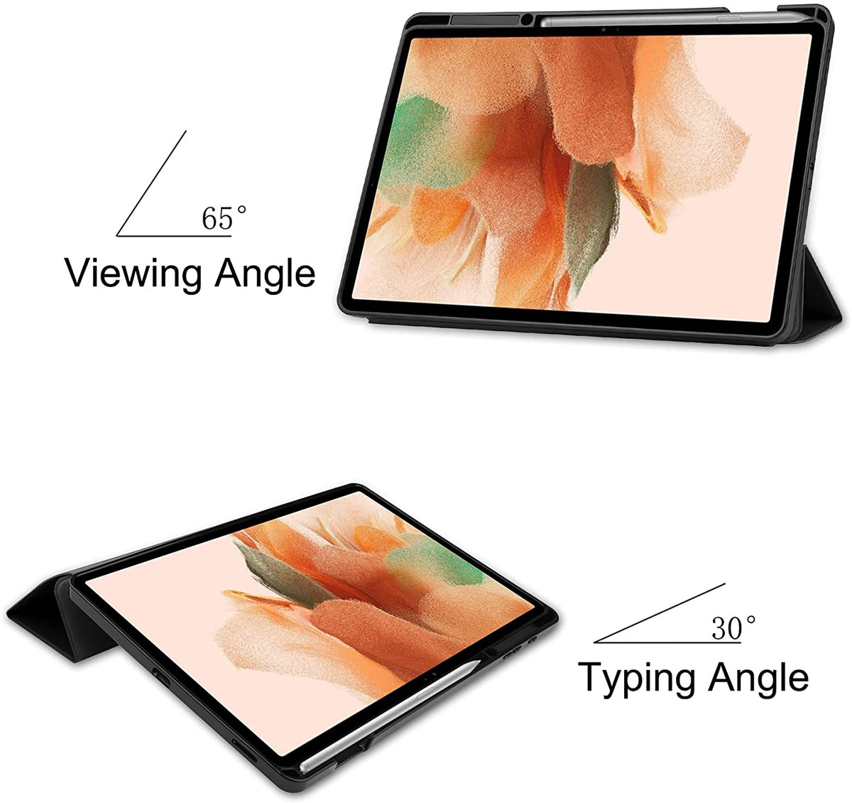 Samsung Galaxy Tab S8 Ultra Tablethoes - Zwart - Smart Cover