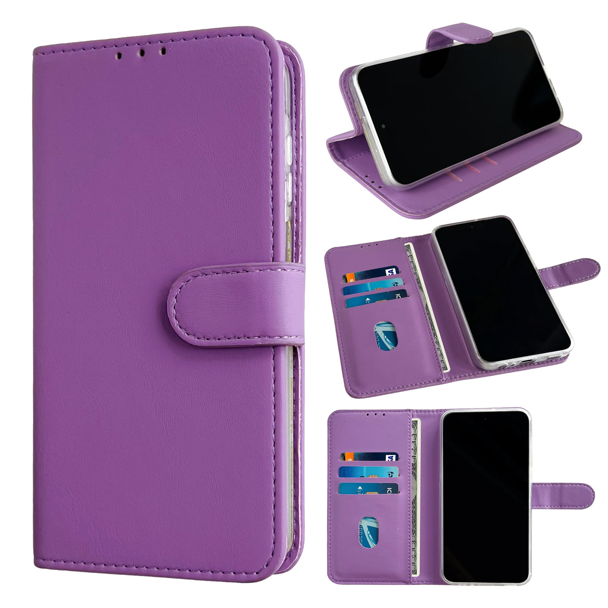 Samsung Galaxy A55 Hoesje - Paars - Bookcase