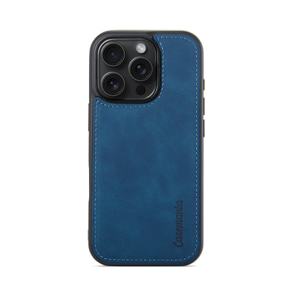 Apple iPhone 16 Pro Hoesje - Navy Blue - 2 in 1 Bookcase