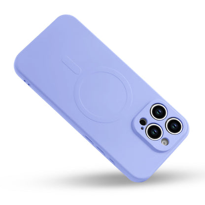 Apple iPhone 16 Pro Hoesje - Paars - Liquid Siliconen MagSafe Back Cover met Magneetring