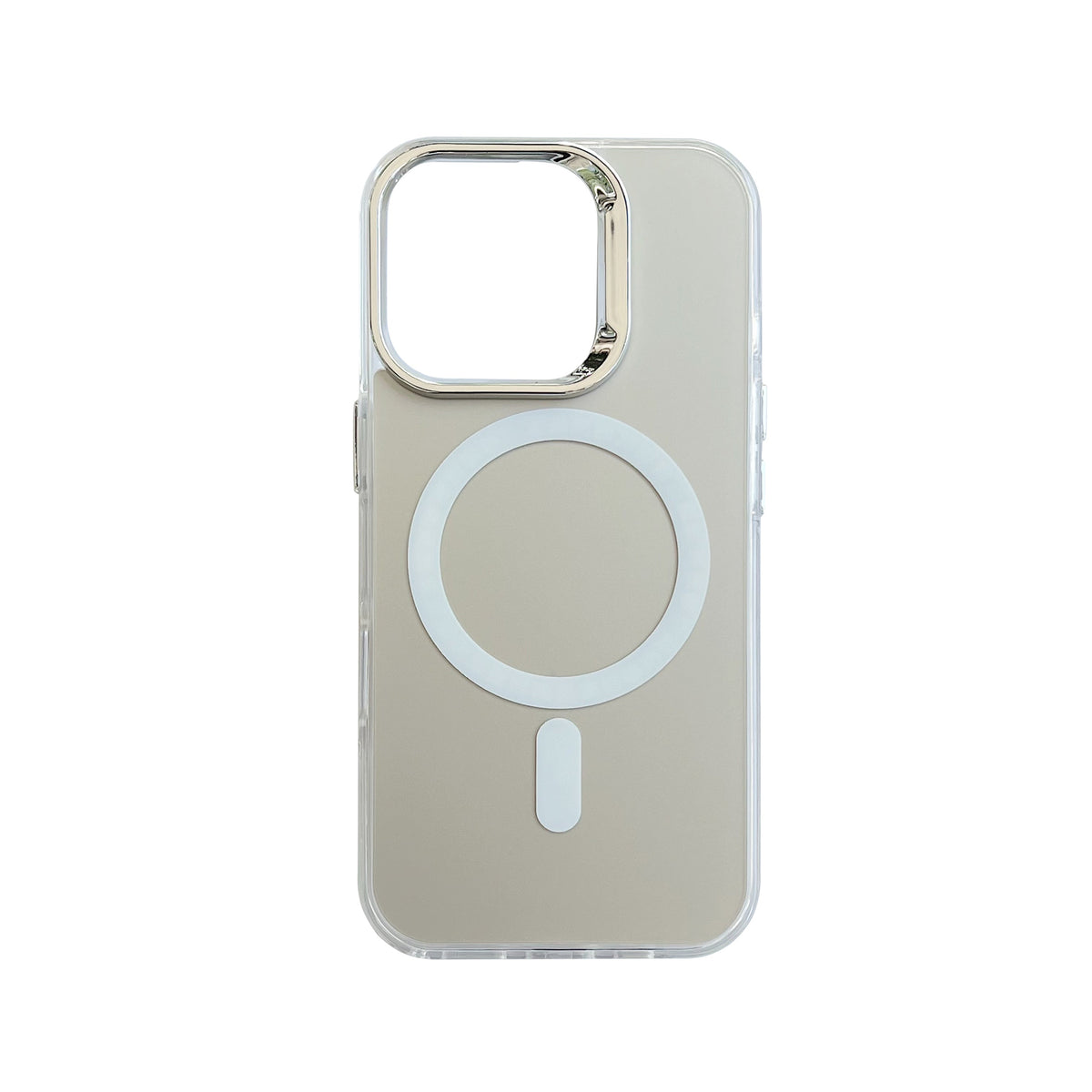 Apple iPhone 16 Pro Hoesje - Zilver - Fusion Armor MagSafe Back Cover
