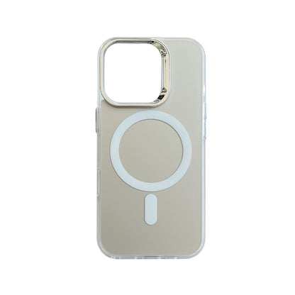 Apple iPhone 15 Pro Case - Silver - Fusion Armor MagSafe Back Cover