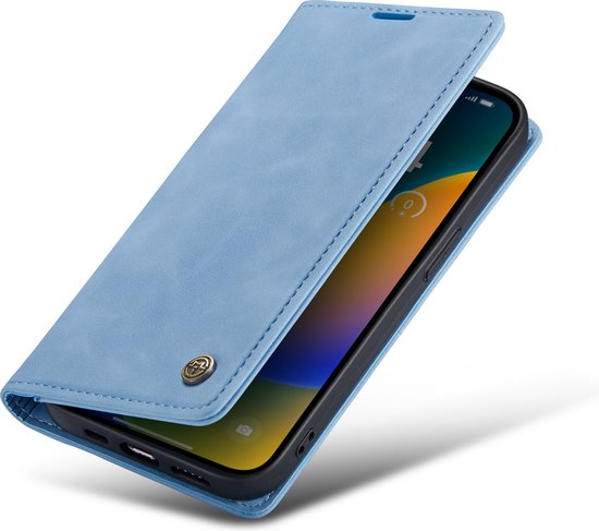 Apple iPhone 14 Pro Max Hülle - Sky Blue - Schlanke Klapphülle mit Kartenfach