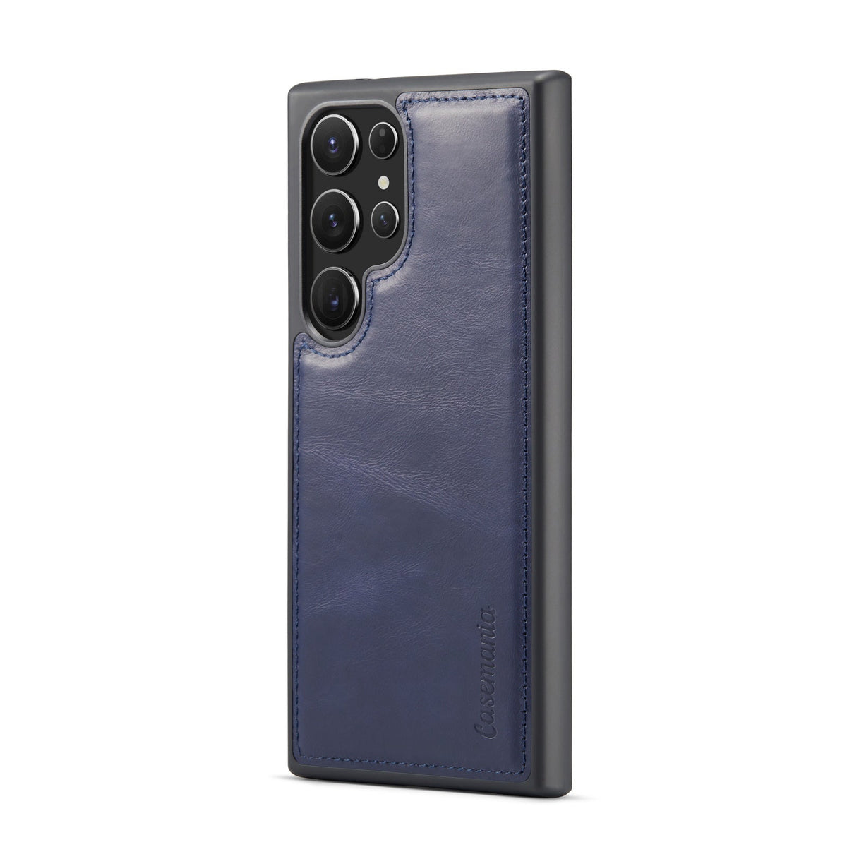 Samsung Galaxy S24 Ultra Hoesje - Navy Blue - Echt Leren 2 in 1 Bookcase