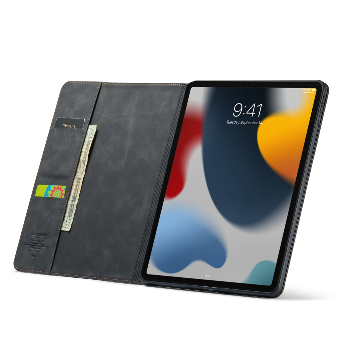 Apple iPad Pro 11 (2024) Tablet-Hülle - Charcoal Gray - Luxus Klapphülle mit Kartenfach