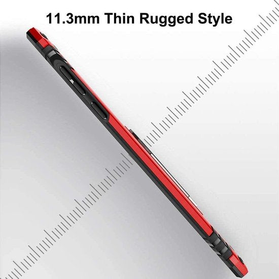 Samsung Galaxy Note20 Case - Red - Hybrid Armor Kickstand Back Cover
