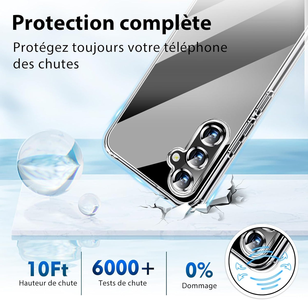 Samsung Galaxy S26 FE Hoesje - Transparant - Siliconen MagSafe Back Cover met Telefoonkoord