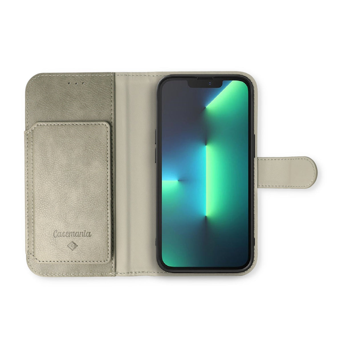 Apple iPhone 13 Hoesje - Grijs - 2 in 1 Bookcase met 10 Kaart Vakken