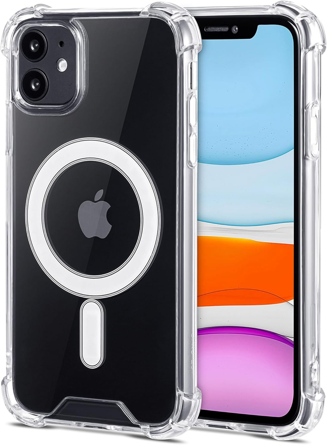 iPhone 11 Hoesje - Transparant - Anti-Shock MagSafe Back Cover
