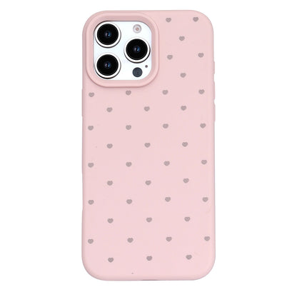 Apple iPhone 16 Pro Hoesje - Roze - Hartjes Back Cover