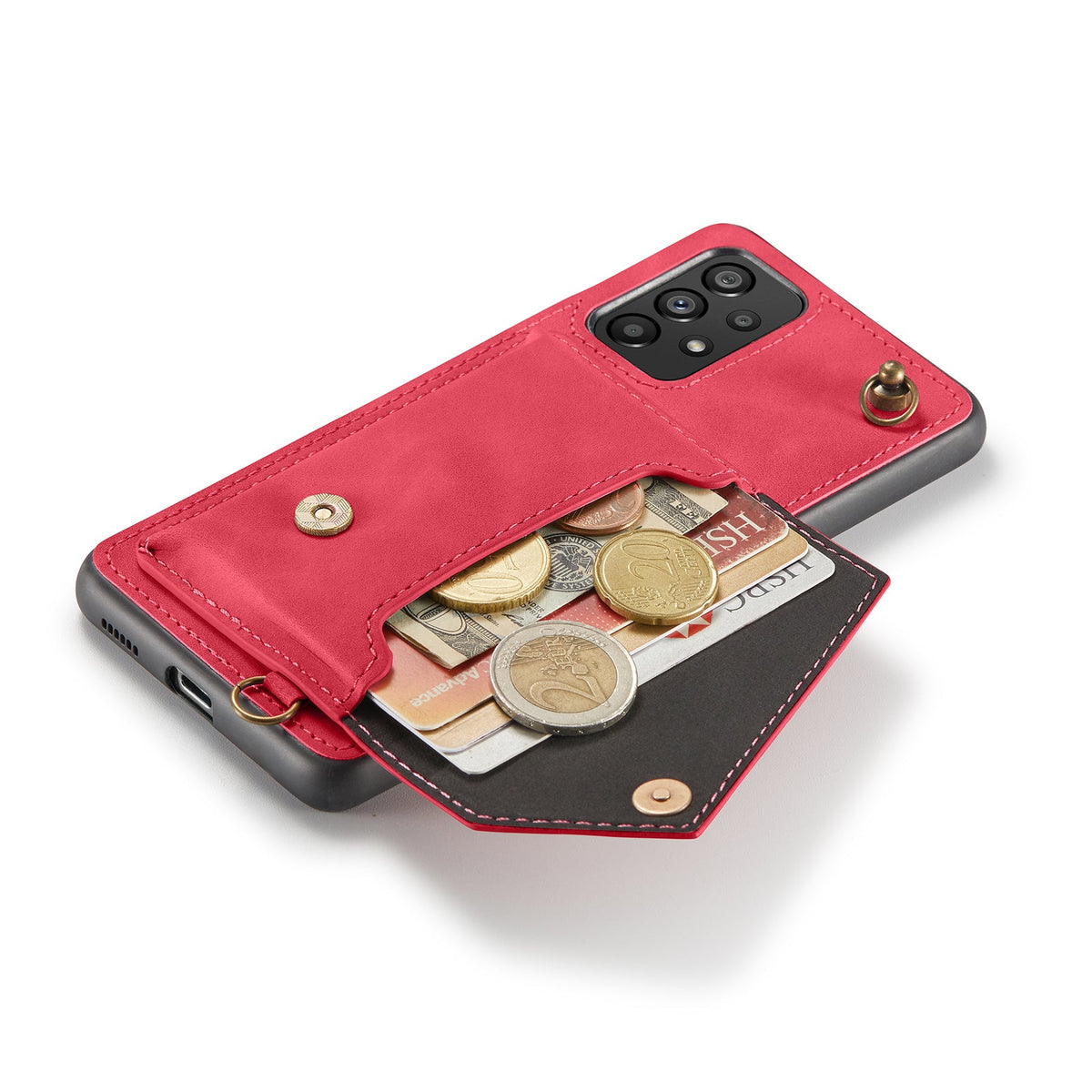 Samsung Galaxy A33 5G Hoesje - Royal Fuchsia - Luxe Back Cover met Telefoonkoord
