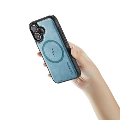 Apple iPhone 17 Hoesje - Aqua Blue - Kunstleer MagSafe Back Cover