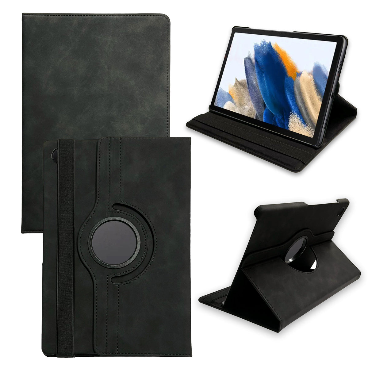 Samsung Galaxy Tab A8 2021 Tablethoes - Charcoal Gray - Draaibare Bookcase
