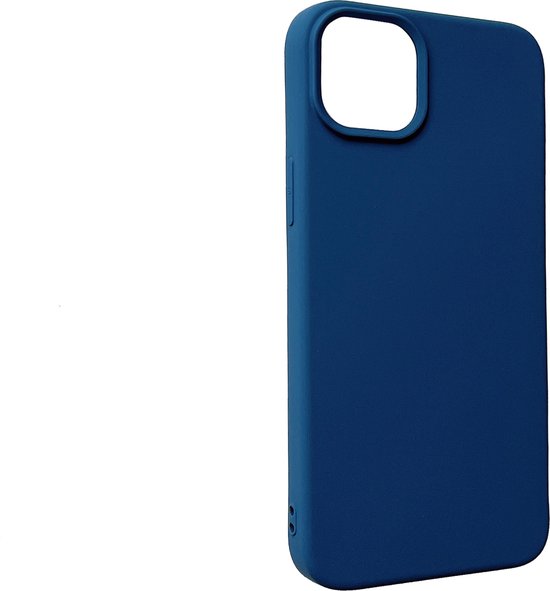 Coque pour Apple iPhone 14 Plus - Bleu Foncé - Dos en Silicone Mat