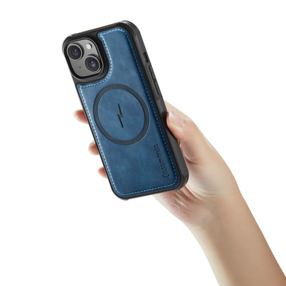 Apple iPhone 14 Hülle - Navy Blue - Kunstleder-MagSafe-Backcover