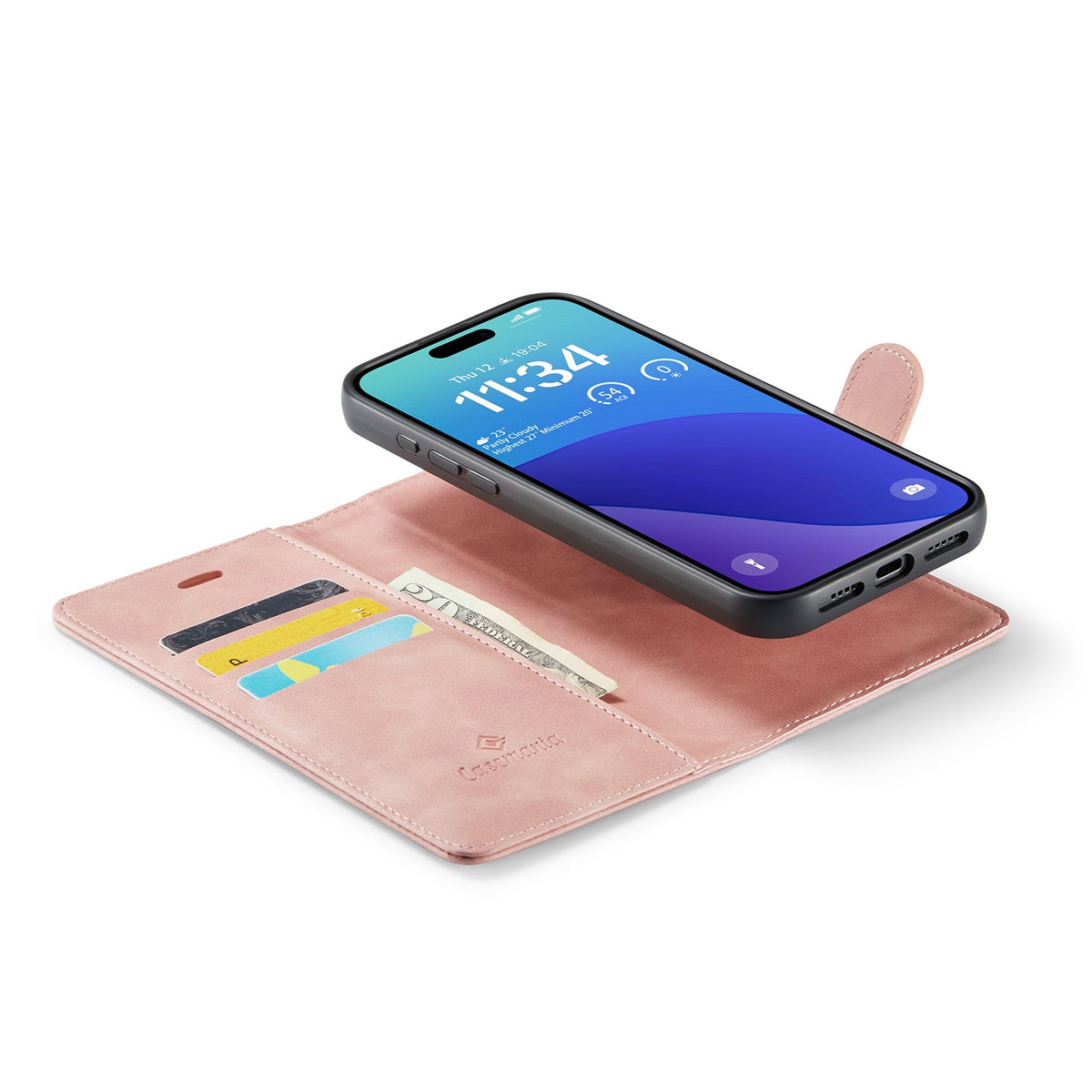Apple iPhone 16 Pro Max Hoesje - Pale Pink - 2 in 1 Bookcase