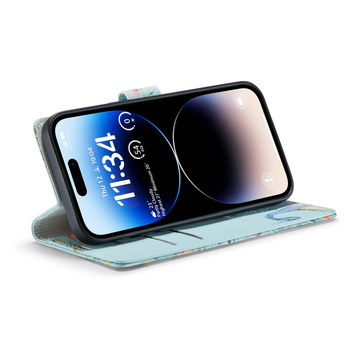 iPhone 14 Pro Hoesje - Pauw Print - Bookcase met Print