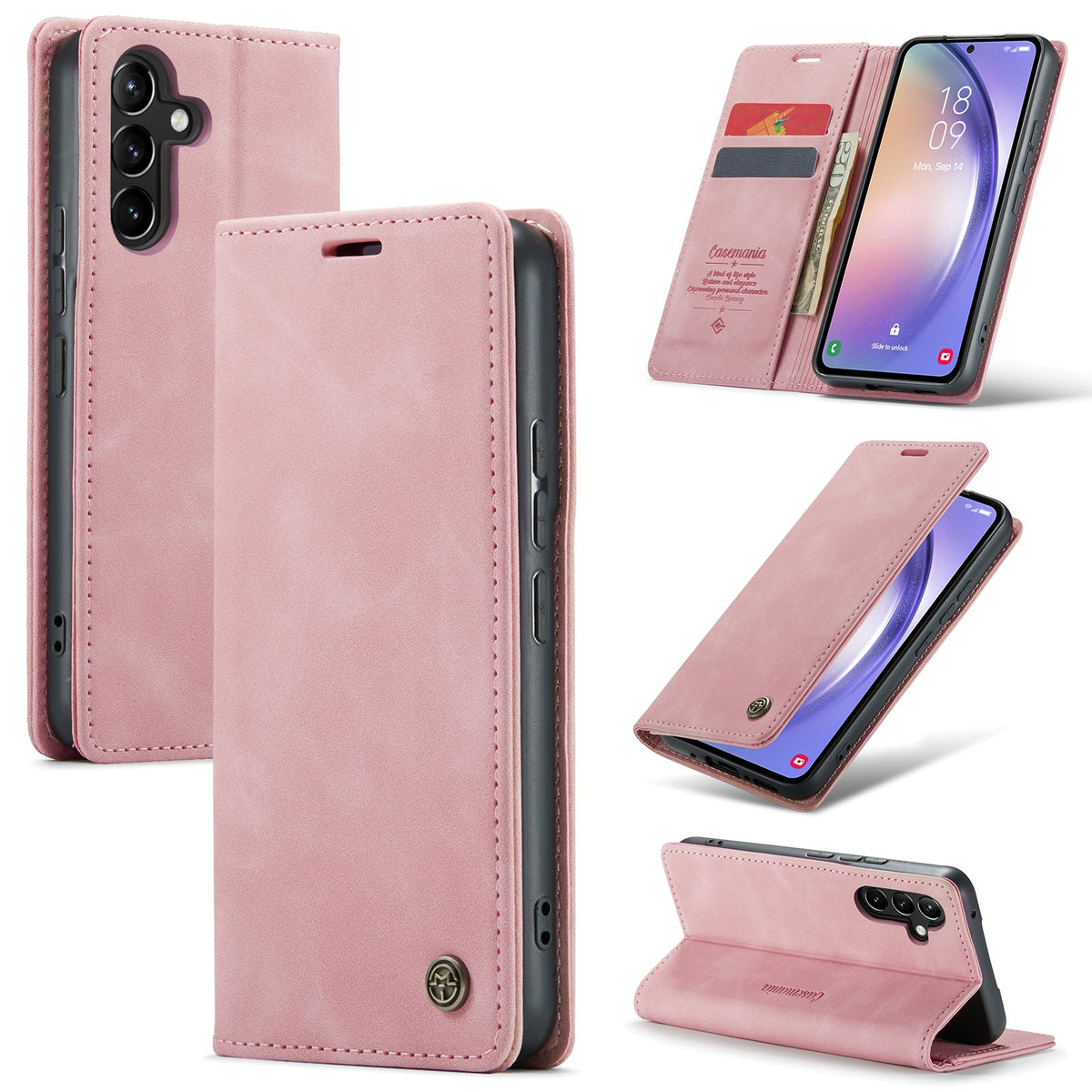 Samsung Galaxy A25 & A24 4G Case - Pale Pink - Thin Wallet Case