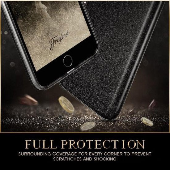 Apple iPhone 7 Plus Case - Black - Glitter Back Cover