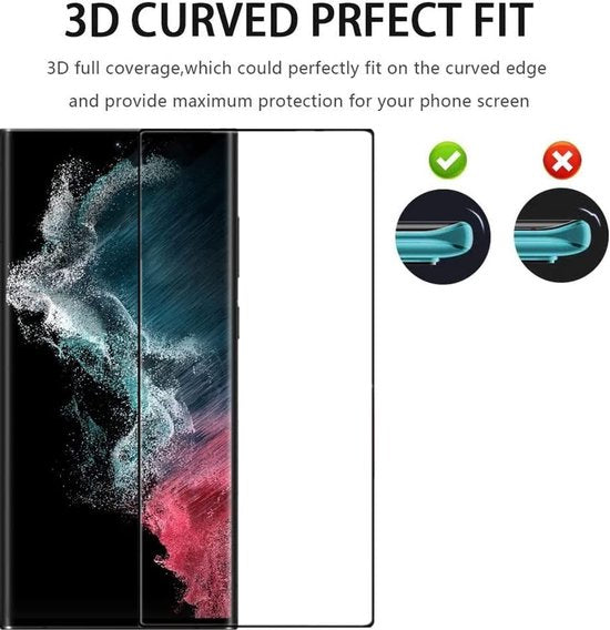 Samsung Galaxy S23 Ultra Screenprotector - Full Cover - 2 Stuks