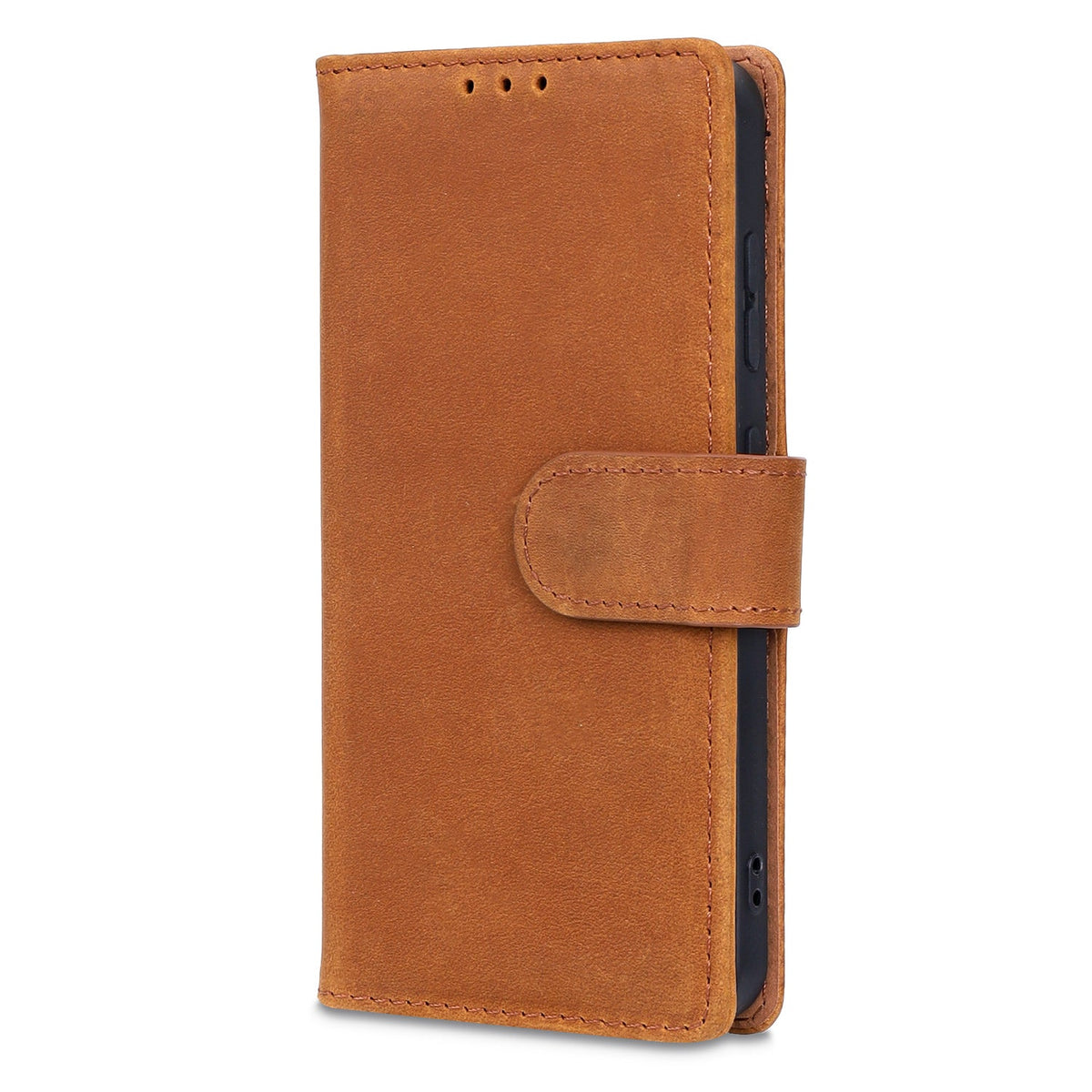 Samsung Galaxy S25 Plus Hoesje - Sienna Brown - Echt Leren Bookcase