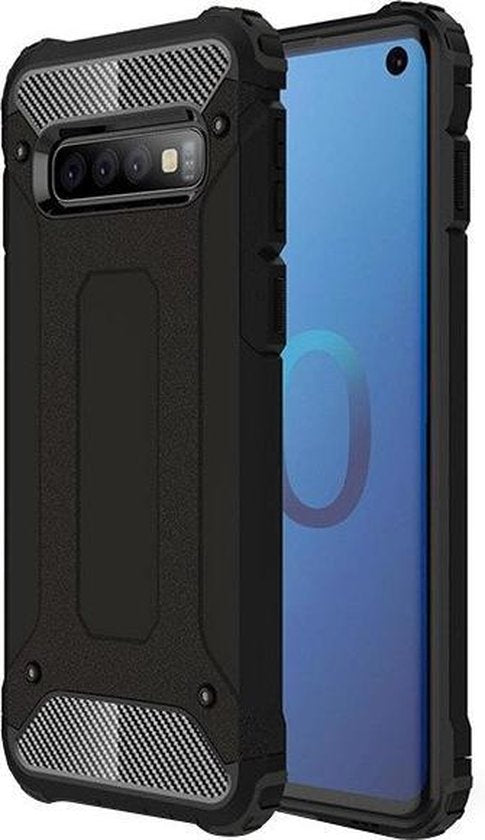 Samsung Galaxy S10 Hoesje - Zwart - Armor Back Cover
