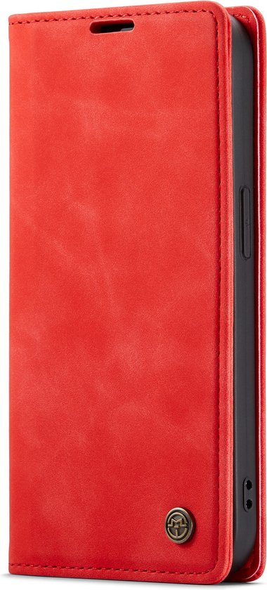 Apple iPhone 14 Pro Hoesje - Crimson Red - Dunne Bookcase