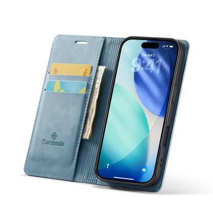 iPhone 17 Hoesje - Aqua Blue - Dunne Bookcase