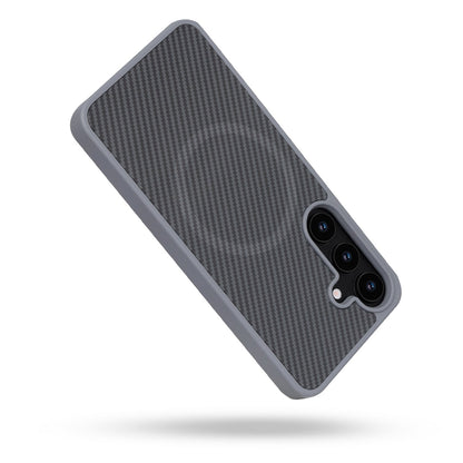 Samsung Galaxy S24 Hoesje - Grijs - Carbon MagSafe Back Cover