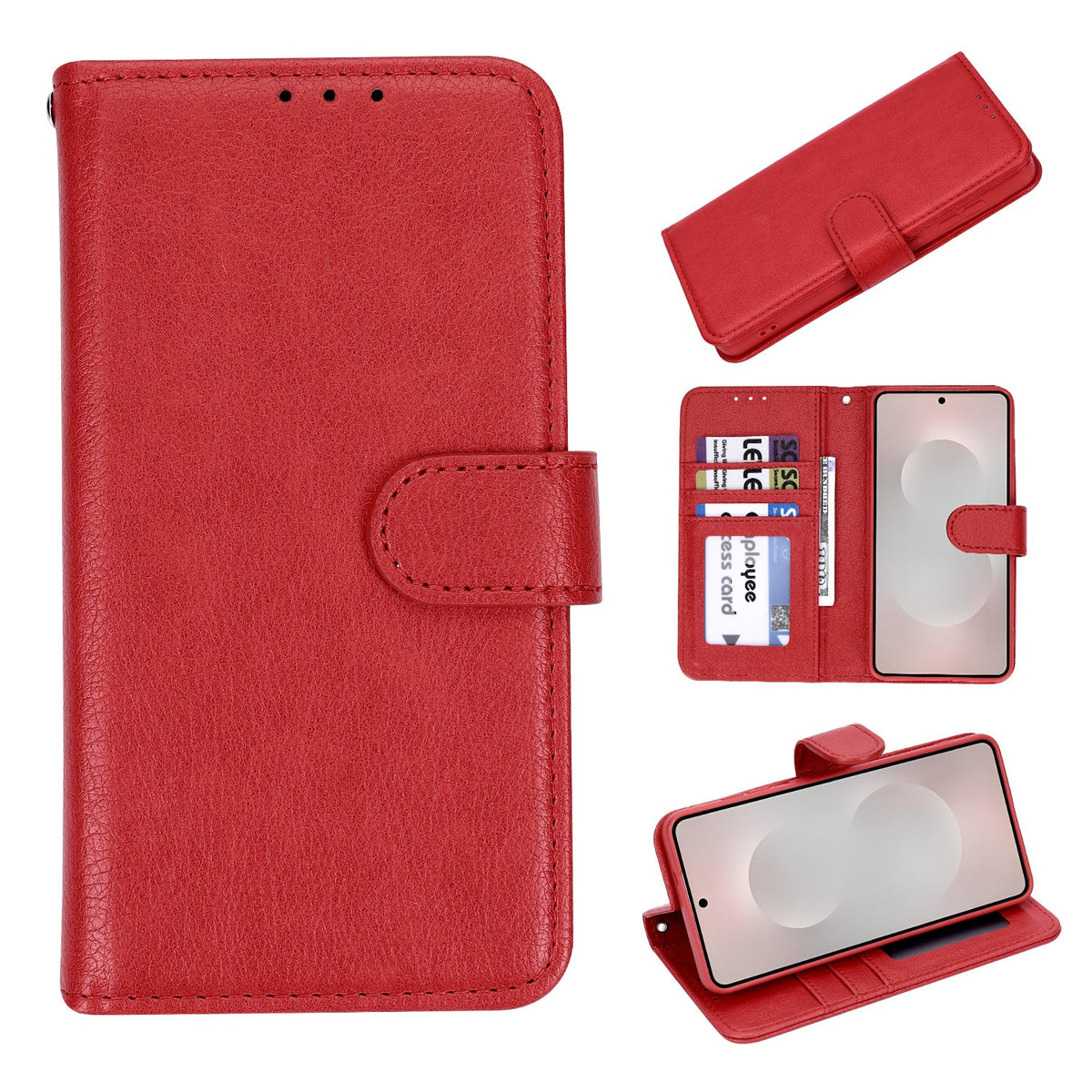Samsung Galaxy S26 Ultra Hoesje - Rood - Luxe Kunstlederen Portemonnee Bookcase