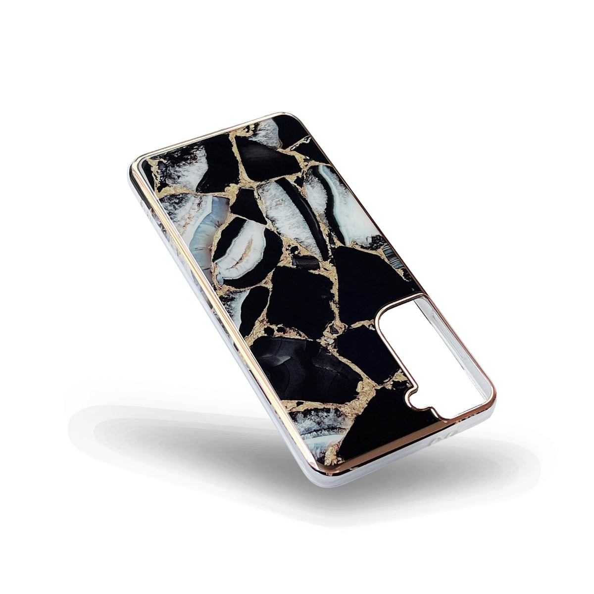 Samsung Galaxy A54 Hoesje - Marmer Zwart - Siliconen Marmer Back Cover