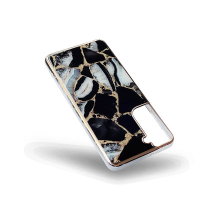 Samsung Galaxy A54 Hoesje - Marmer Zwart - Siliconen Marmer Back Cover