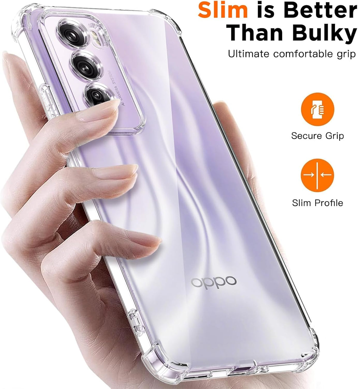 OPPO Reno12 Pro Hoesje - Transparant - Anti-Shock Back Cover