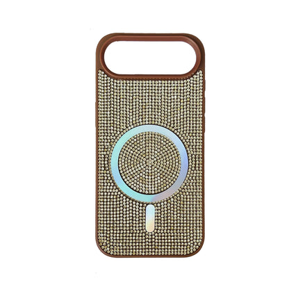 Apple iPhone Air Hoesje - Bruin - Diamant Glitter MagSafe Back Cover