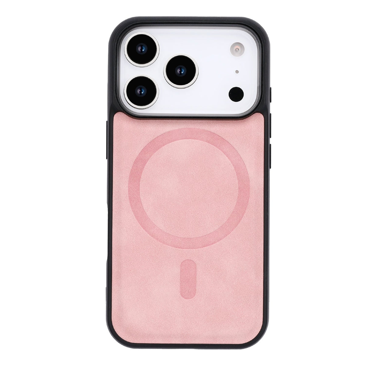 Apple iPhone 18 Pro Hoesje - Pale Pink - Kunstleren MagSafe Back Cover met Uitschuifbare Pasjeshouder