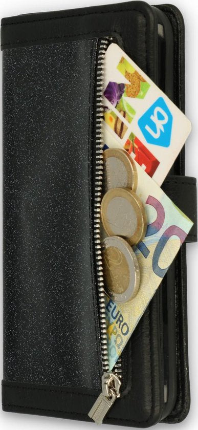 Apple iPhone 11 Case - Black - Luxury Wallet Case with Zipper
