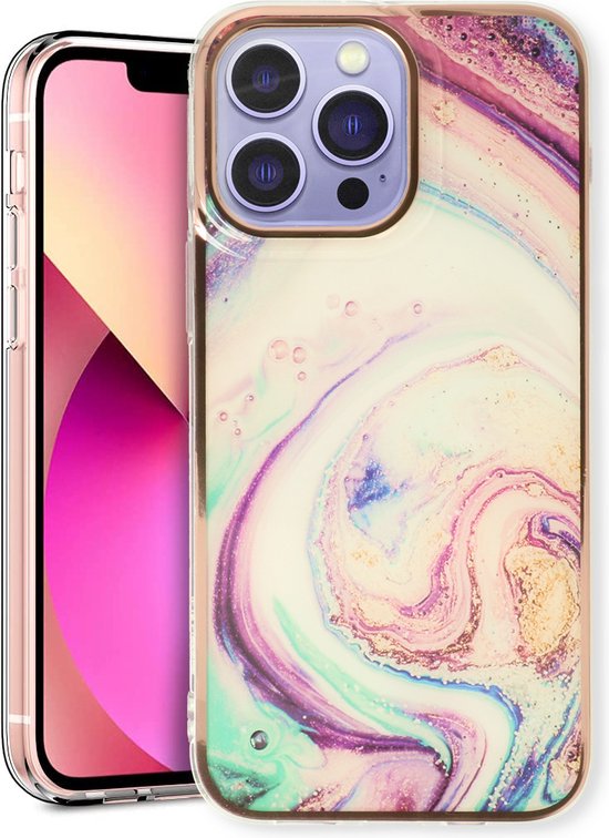 Apple iPhone 13 Pro Max Case - Twist - Silicone Marble Back Cover