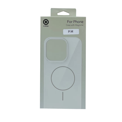 Apple iPhone 16e Hoesje - Wit - Glitter MagSafe Back Cover