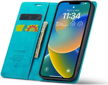 Apple iPhone 14 Plus Hoesje - Azure Blue - Dunne Bookcase